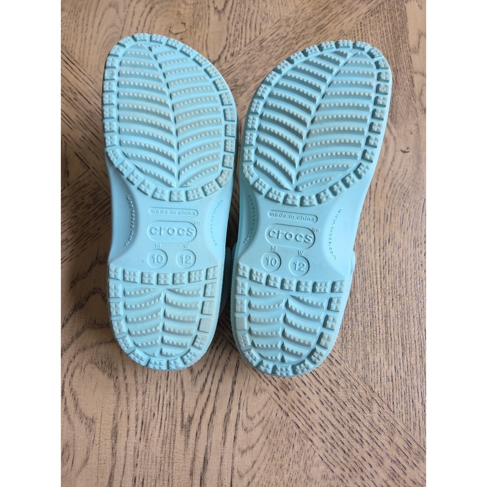 Original Crocs Classic Color Aqua Blue 10 Mens 12 Women's Excellent Unisex - Picture 8 of 8